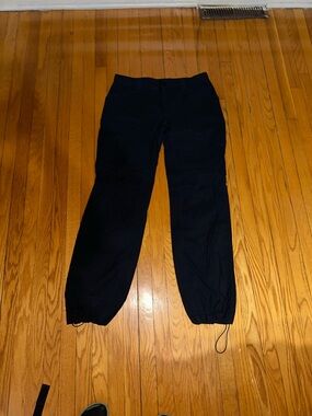Men's Black chlorophylle Pants with Drawstring Ankles